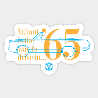 65 Valiant (Convertible) - The Way to Drive Sticker